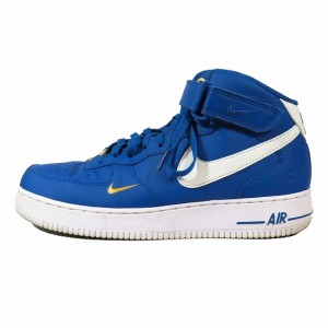 【中古】ナイキ NIKE エア フォース 1 ミッド 07 LV8 ブルー ジェイ/セイル/イエロー DR9513-400 AIR FORCE 1 MID