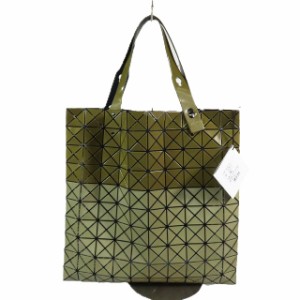 【中古】未使用品 バオバオ イッセイミヤケ BAOBAO ISSEY MIYAKE PRISM BI-TEXTURE METALLIC トートバッグ カーキ