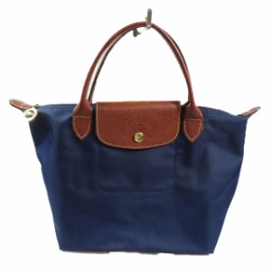 【中古】ロンシャン LONGCHAMP ル プリアージュ オリジナル S トップハンドルバッグ リサイクルキャンバス 鞄 マリン レディース 