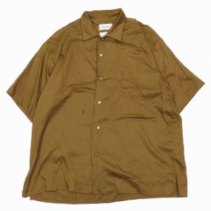 【中古】マーカウェア MARKA WARE OPEN COLLAR SHIRTS S/S オープンカラーシャツ 半袖 2 ダークブラウン