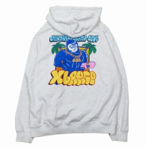 【中古】エクストララージ X-LARGE × CSC PULLOVER HOODED SWEAT スウェット パーカー XL ライトグレー 101231012026