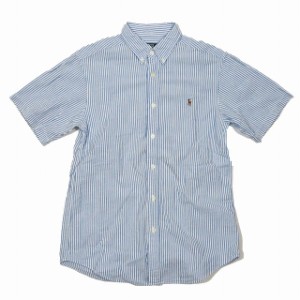 【中古】ポロ バイ ラルフローレン Polo by Ralph Lauren ポニーロゴ刺? ワッシャー加工 ボタンダウンシャツ 