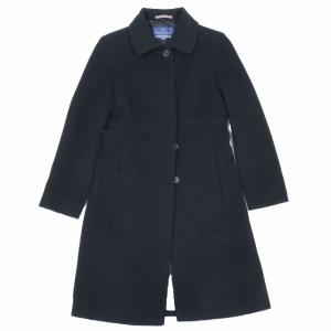 【中古】バーバリーブルーレーベル BURBERRY BLUE LABEL ウール ステンカラーコート アウター 比翼ボタン 