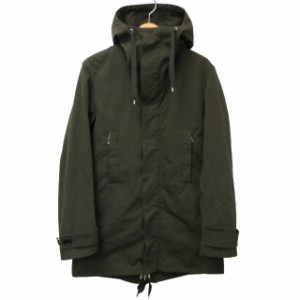 【中古】ディオールオム Dior HOMME バックジップ モッズコート ミリタリー ジャケット ナイロン 44 約S 0722 ■GY18