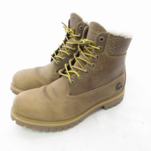 【中古】ティンバーランド Timberland ×キス KITH 6IN WP WARMLINED BOOT レザーブーツ ファー A5Q2A ブラウン 28?p