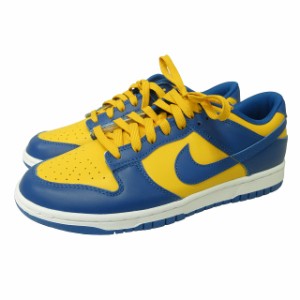 【中古】ナイキ NIKE DD1391-402 Dunk Low Blue Jay and University Gold スニーカー シューズ 青 黄 26.5?p IBO44