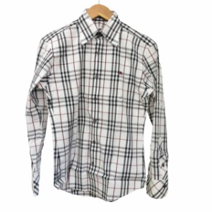 【中古】バーバリーブラックレーベル BURBERRY BLACK LABEL BDシャツ カジュアルシャツ 長袖 ノバチェック 1 約S STK