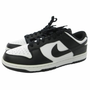 【中古】未使用品 ナイキ NIKE タグ付き DD1391-100 Dunk Low Retro "White/Black" スニーカー シューズ 白 黒 27.5?p