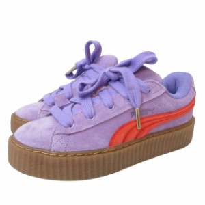 【中古】プーマ PUMA ×FENTY フェンティ 美品 396403-03 クリーパー ファッティ  スニーカー シューズ 紫 24.5?p