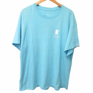 【中古】フラグメントデザイン FRAGMENT DESIGN ×ポケモン 近年 Tシャツ カットソー コラボ  ブルー 青 XL IBO46