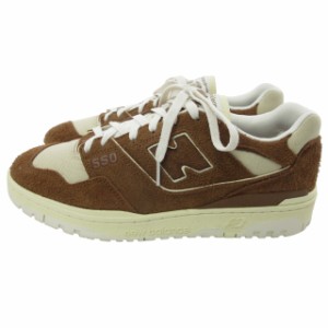 【中古】未使用品 ニューバランス NEW BALANCE ×エメレオンドレ 美品 BB550DB1 スニーカー シューズ 茶 US9.5 27.5?p