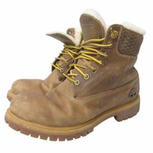 【中古】ティンバーランド Timberland ×KITH キス A5Q2A 6IN WP WARMLINED BOOT レザー ムートンブーツ US 8.5 26.5?p