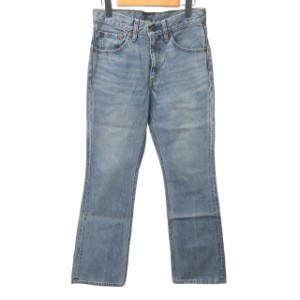 【中古】リーバイス Levi's デニムパンツ ジーンズ ブーツカット インディゴブルー 青系 W30 L33 約Mサイズ IBO47