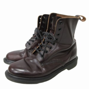 【中古】ドクターマーチン DR.MARTENS 1F66 ホールブーツ シューズ イングランド製 ボルドー 赤系 5 24?p 0228 IBO47