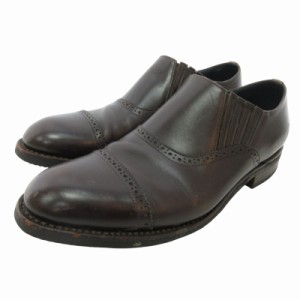 【中古】Humex MEN ビジネスシューズ レザーシューズ 革靴 ブラウン 茶 約26.5cm 0229