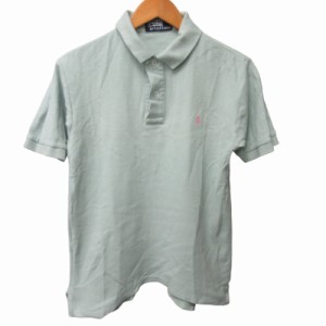 【中古】ポロ バイ ラルフローレン Polo by Ralph Lauren ポロシャツ カットソー ロゴ刺? 半袖  緑系 M ■GY31