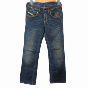 【中古】ディーゼル DIESEL デニム ジーンズ ストレート インディゴブルー 青系 24 XS-Sサイズ 0329 ■GY31