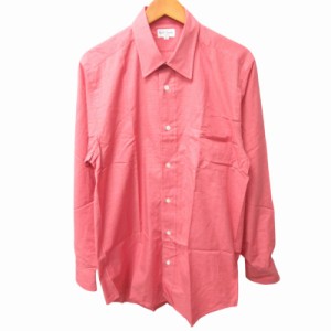 【中古】ポールスミス PAUL SMITH チェックシャツ カジュアル 長袖 ピンク Lサイズ 0329 IBO50 メンズ