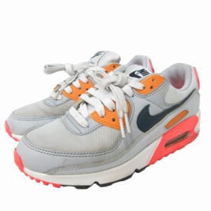 【中古】ナイキ NIKE DH5072-001 AIR MAX 90 エア マックス スニーカー シューズ グレー オレンジ US6.5 23.5?p 0329