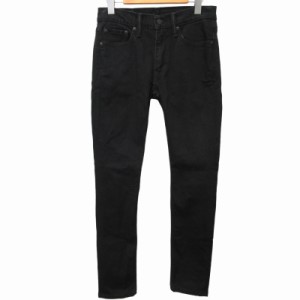 【中古】リーバイス Levi's 519 デニム ジーンズ 革パッチ ストレッチ有 ブラック 黒 w29 