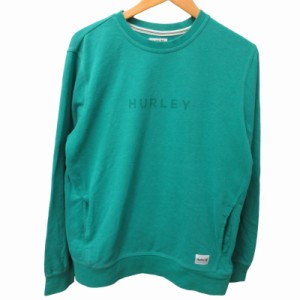 【中古】ハーレー Hurley トレーナー スウェット 長袖 緑 グリーン Sサイズ 0411 ■GY31 メンズ