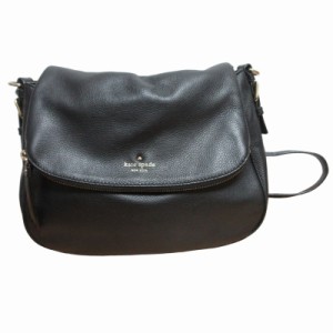 【中古】ケイトスペード KATE SPADE 2WAY ショルダーバッグ ハンドバッグ シボレザー ゴールド金具 黒 ■GY14