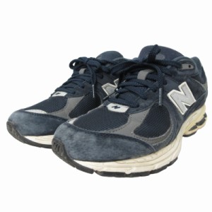 【中古】ニューバランス NEW BALANCE M2002RCA スニーカー シューズ ロゴ 紺 ネイビー 24cm 0511 レディース