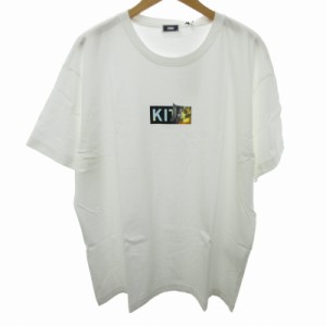 【中古】未使用品 キスニューヨークシティ KITH NYC タグ付き 22年製 LOGOPEEL TEE Tシャツ カットソー 半袖 白 XL