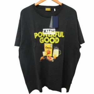 【中古】未使用品 キスニューヨークシティ KITH×CHEERIOS タグ付 POWERFUL GOOD vintage Tシャツ カットソー 黒 XL