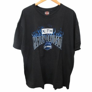 【中古】キスニューヨークシティ KITH NYC ゲリラヴィンテージシリーズ ハーレーダビッドソン Tシャツ カットソー 2XL