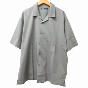 【中古】ゼロエイトサーカス 08SIRCUS 美品 近年 オープンカラーシャツ 半袖 グレー 4 約Mサイズ