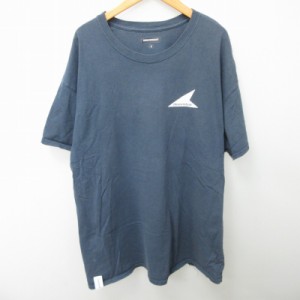 【中古】ディセンダント DESCENDANT Tシャツ カットソー ロゴプリント 半袖 紺 ネイビー 3 約Lサイズ 0513 メンズ