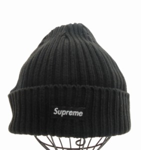 【中古】シュプリーム SUPREME 美品 24SS Overdyed Beanie Black ビーニー ニット帽子 ボックスロゴ 黒 ブラック 58cm