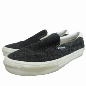 【中古】バンズ VANS SLIP ON スリッポン スエードスニーカー シューズ モンキースエード V98-59R 黒 26?p IBO52