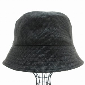 【中古】未使用品 キジマタカユキ タグ付き PAPER CLOTH BUCKET HAT ペーパー クロス バケットハット 帽子 黒 1 約S