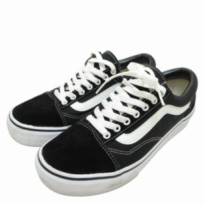 【中古】バンズ VANS OLD SKOOL PLAT オールドスクール プラット スニーカー ローカット キャンバス 黒 US7 25.0