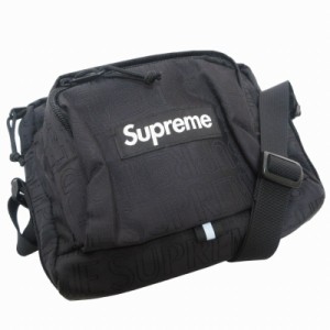 【中古】シュプリーム SUPREME 美品 19SS BOXロゴ ショルダーバッグ CORDURA コーデュラナイロン 総柄 黒 IBO52