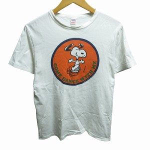 【中古】ウエアハウス WAREHOUSE ヴィンテージ 90s Tシャツ スヌーピー プリント 半袖 白 ホワイト S 0910 メンズ