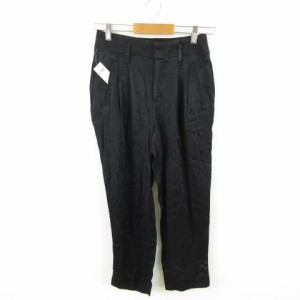 【中古】ギャップ GAP アンクルパンツ タック 黒 000 *A228 レディース