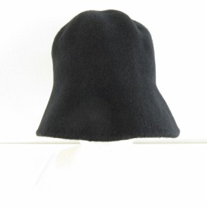 【中古】ジーユー GU ウールブレンドハット 帽子 黒 *A917 レディース