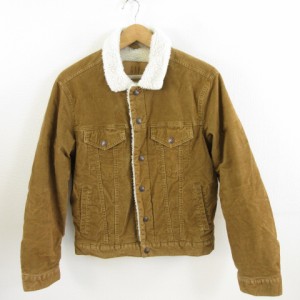 【中古】ギャップ GAP DENIM コーデュロイジャケット 長袖 裏ボア 茶 S *A184 メンズ