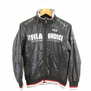 【中古】フィラ FILA 中綿ジャケット ブルゾン ジップアップ 長袖 プリント S *A236 メンズ