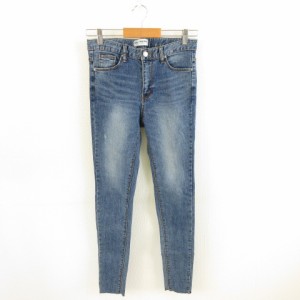 【中古】chuu -5kg jean pink motel デニムスキニーパンツ ジーンズ ストレッチ 青 27 *A589 レディース