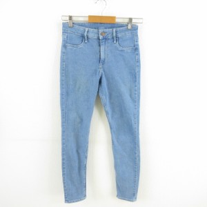 【中古】エイチ&エム H&M スキニーデニムパンツ ジーンズ ロング ストレッチ 青 36 *A743 レディース