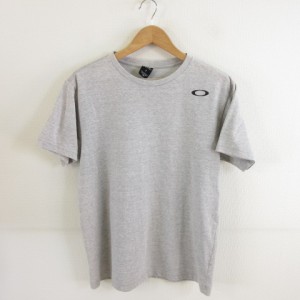 【中古】オークリー OAKLEY Tシャツ 丸首 半袖 グレー XL *A877 メンズ