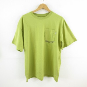 【中古】未使用品 チャリアンドコー CHARI&CO カットソー Tシャツ 半袖 プリント 緑 XL *T315 メンズ