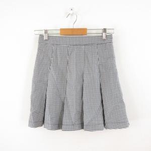古着 スカート CECIL McBEE チェックスカート 千鳥柄 灼け スカート