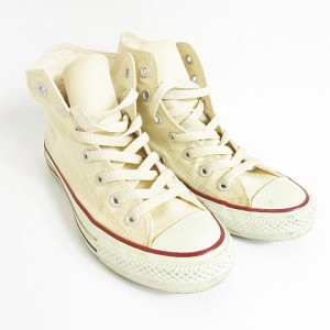 【中古】コンバース CONVERSE ALL STAR オールスター スニーカー ハイカット キャンバス 23.5 アイボリー