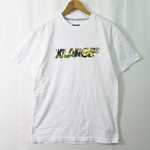 【中古】エクストララージ X-LARGE Tシャツ 半袖 カモフラロゴ S ホワイト 2sa5166 メンズ