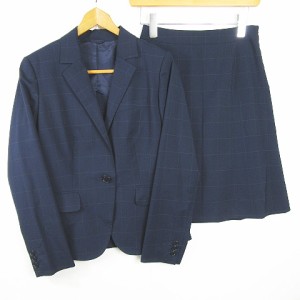 【中古】ザ・スーツカンパニー THE SUIT COMPANY cool max セットアップ スーツ ジャケット スカート 膝丈 毛 42 38